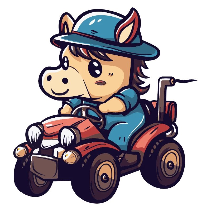 Pferd Traktor Farmer