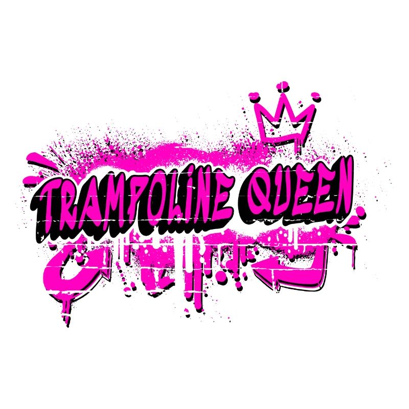Trampoline graffiti queen design