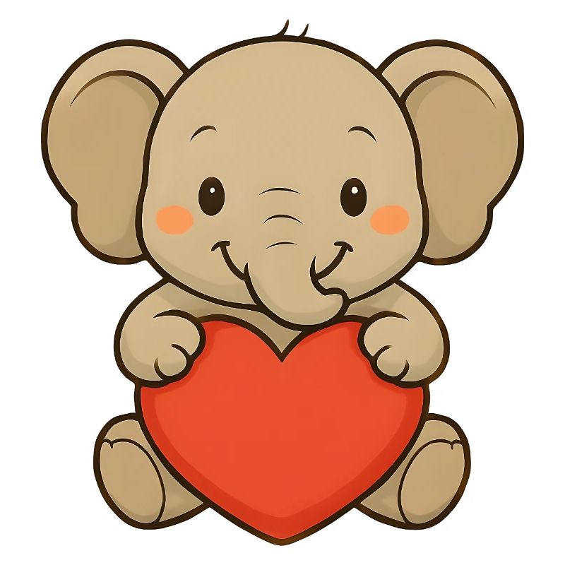 Elefant mit Herz