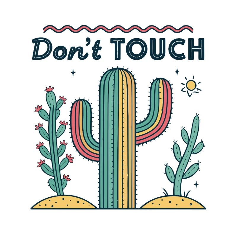 Do not touch rainbow cactus