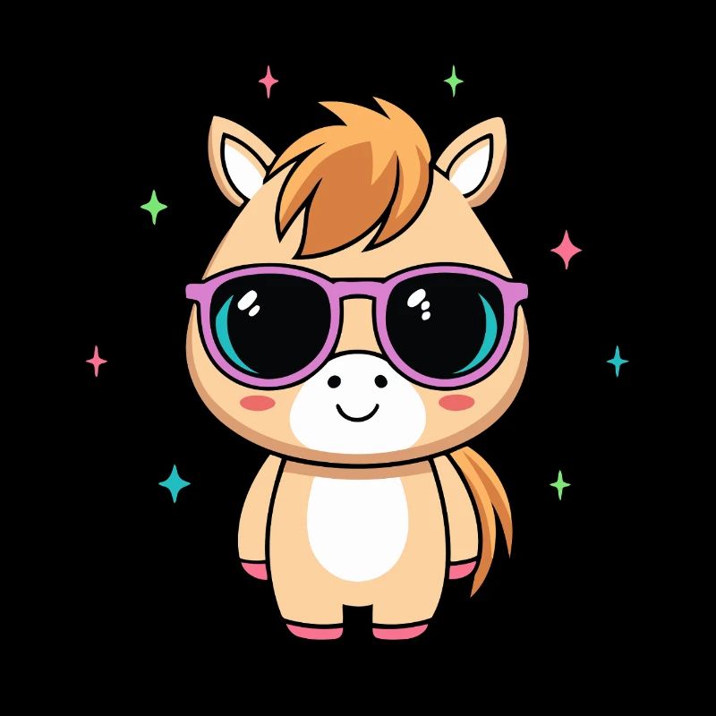 Pony-chic lila Brille