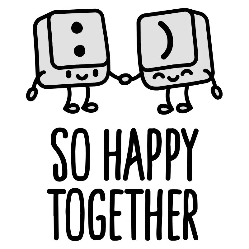 Keyboard keys smiley - So happy together