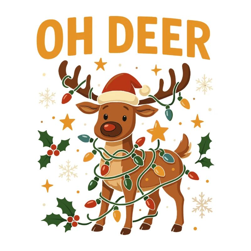 Conception de Noël de renne mignon