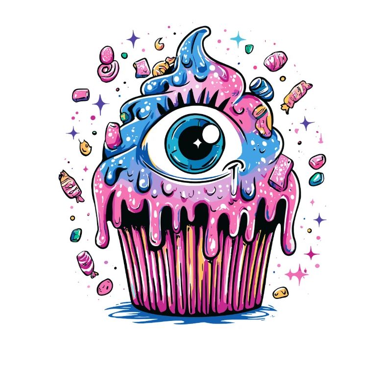 Explosion de couleurs d’Eye in Neon Cupcake