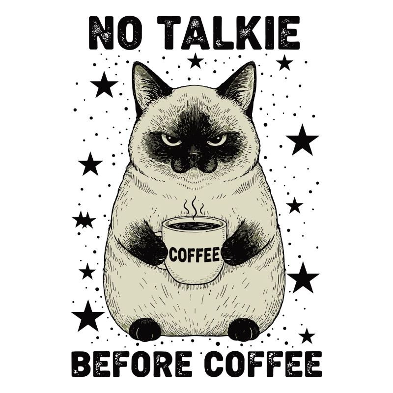 Pas de conversation devant un chat amateur de café