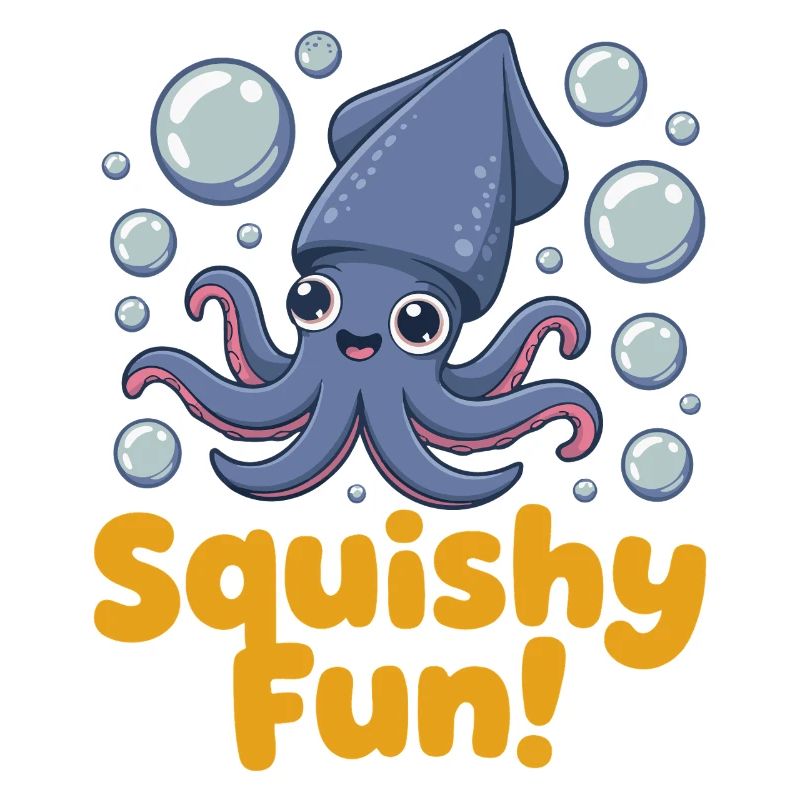 Squishy Fun Squid Illustration