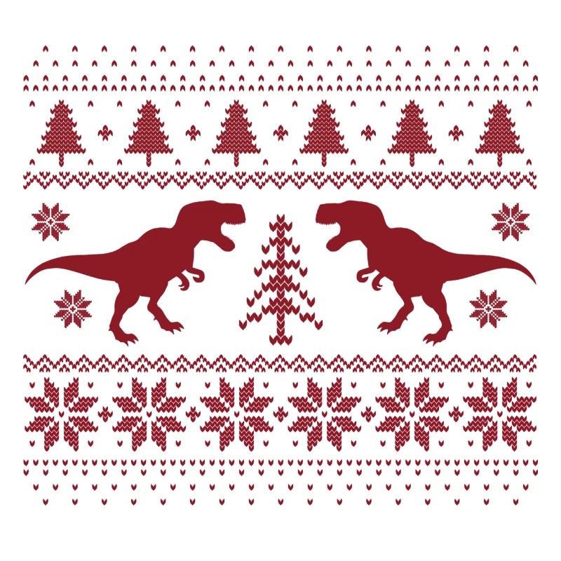 Dinosaurier-Weihnachtspullover