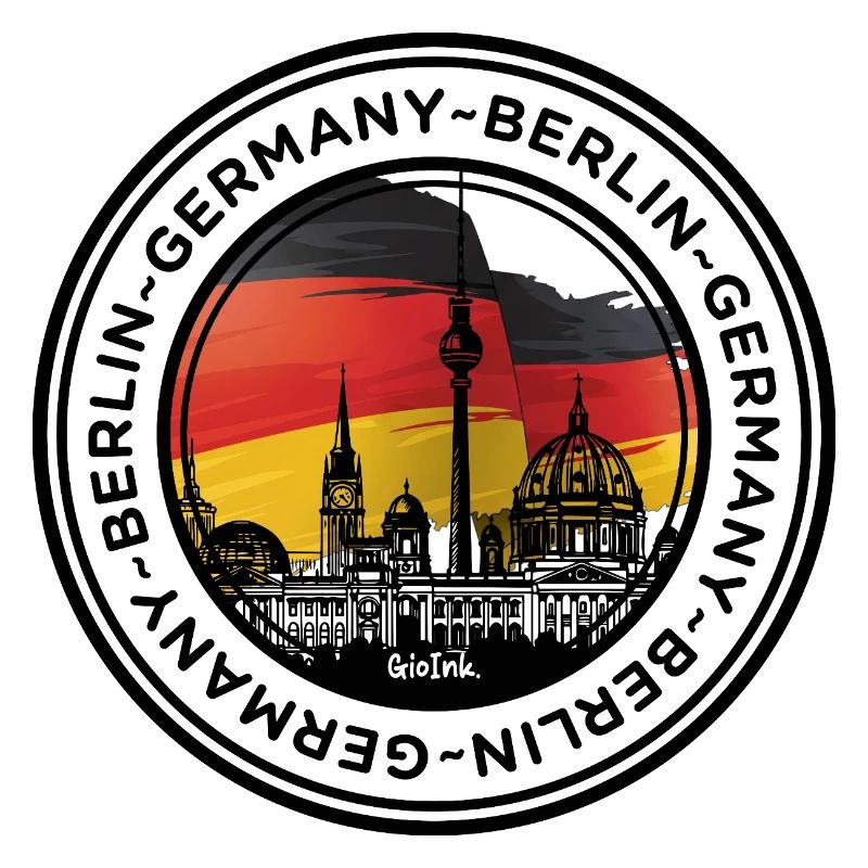 Horizon de Berlin aux couleurs du drapeau allemand