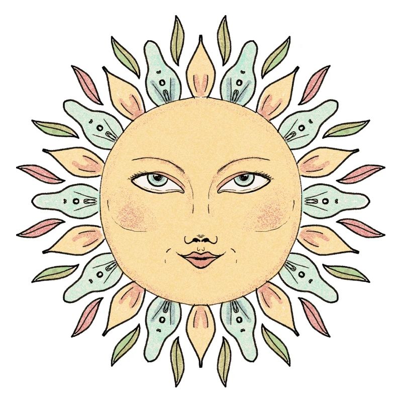 Style Mandala Face de Soleil