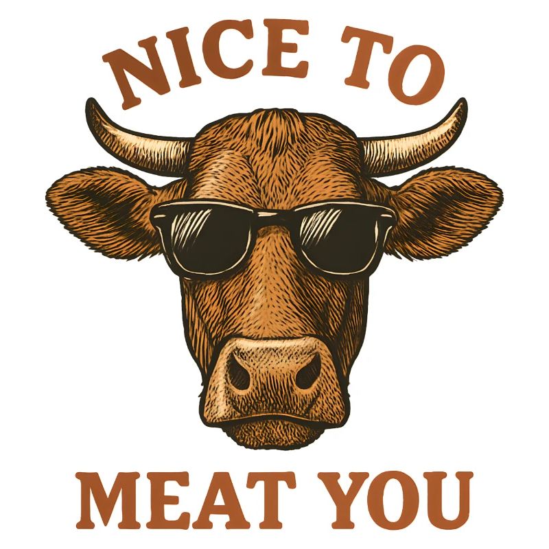 Vache avec des lunettes de soleil – Sympa de te dévorer