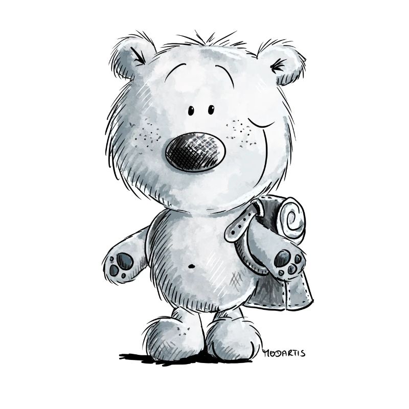 Schoolchild polar bear I schooling 1st class gift