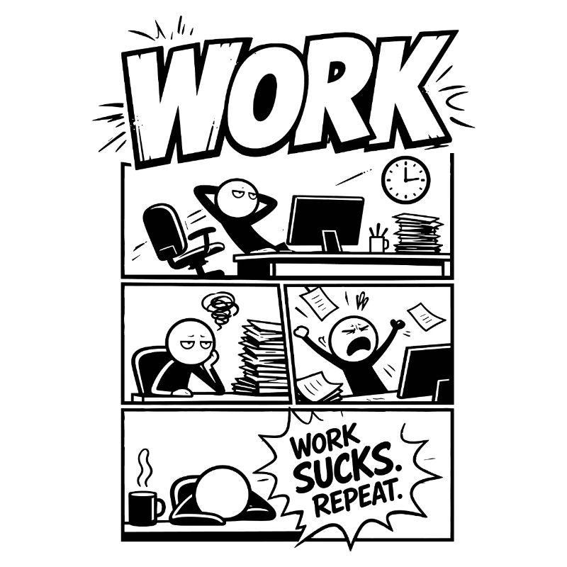 Work Sucks Repeat Comic