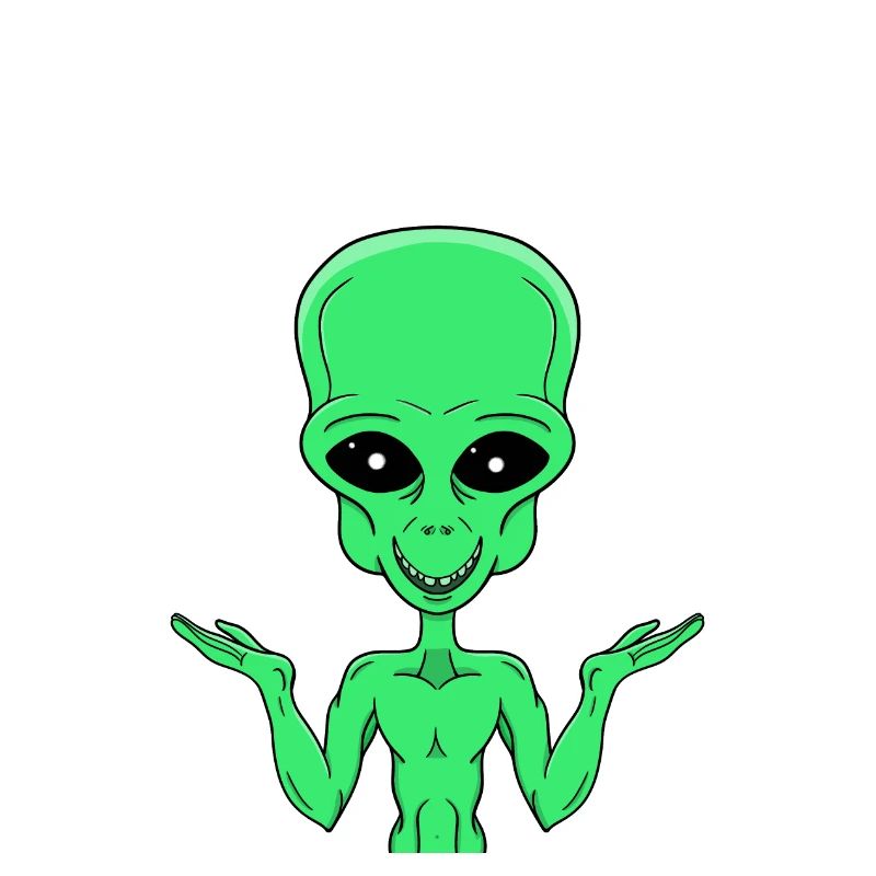 Un extraterrestre vert dans le doute