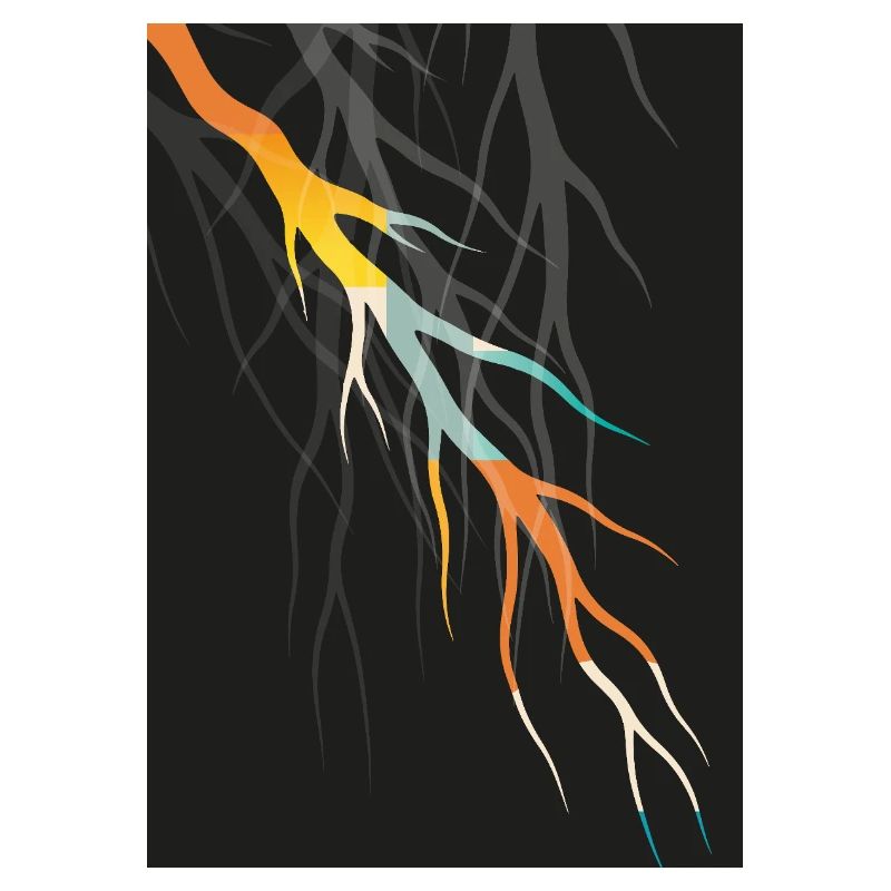 Abstract Root Art Geometric Modern Art