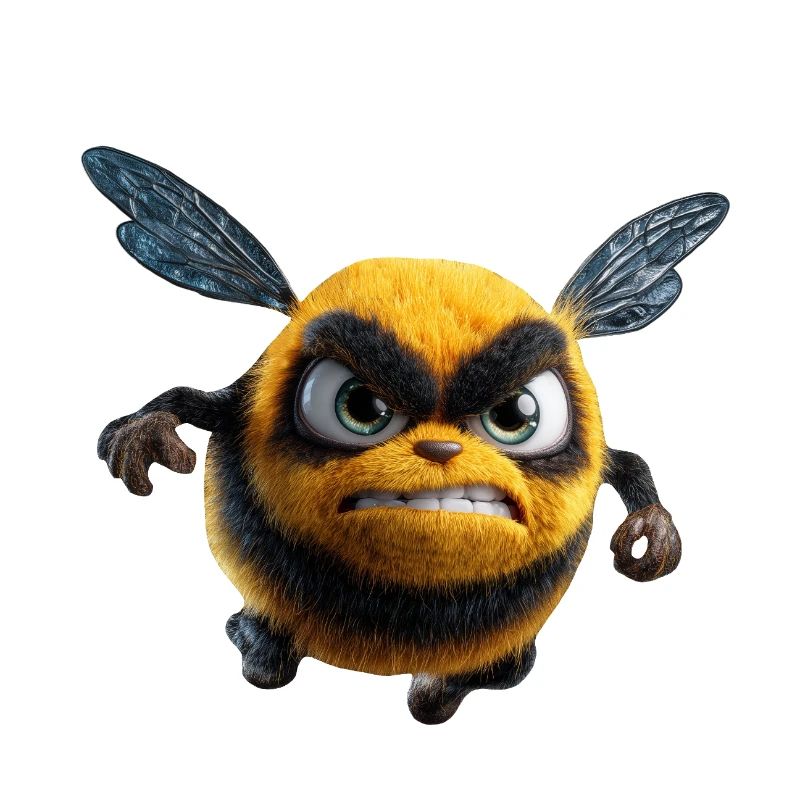 Wuetende_Hummel_Comic_3D_Wut_Insekt_Design