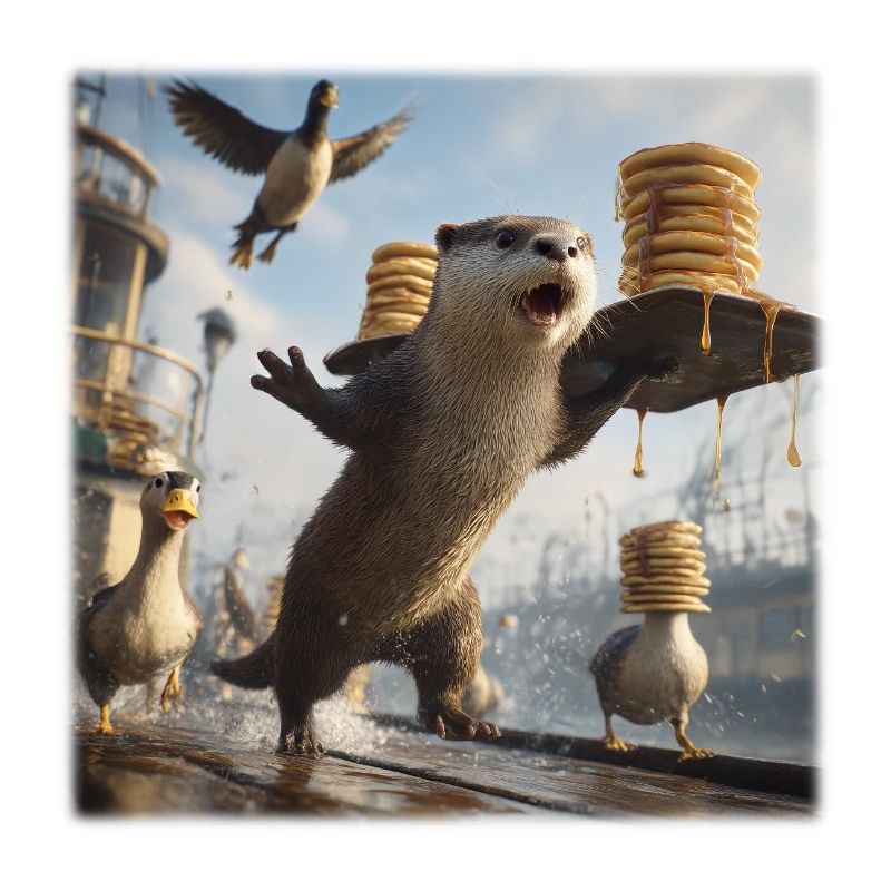 Funny Otter Pancake Chaos Harbor Design