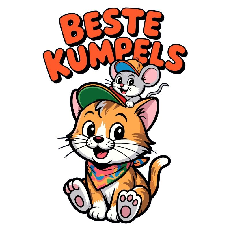 Chat et souris mignons comme meilleurs amis