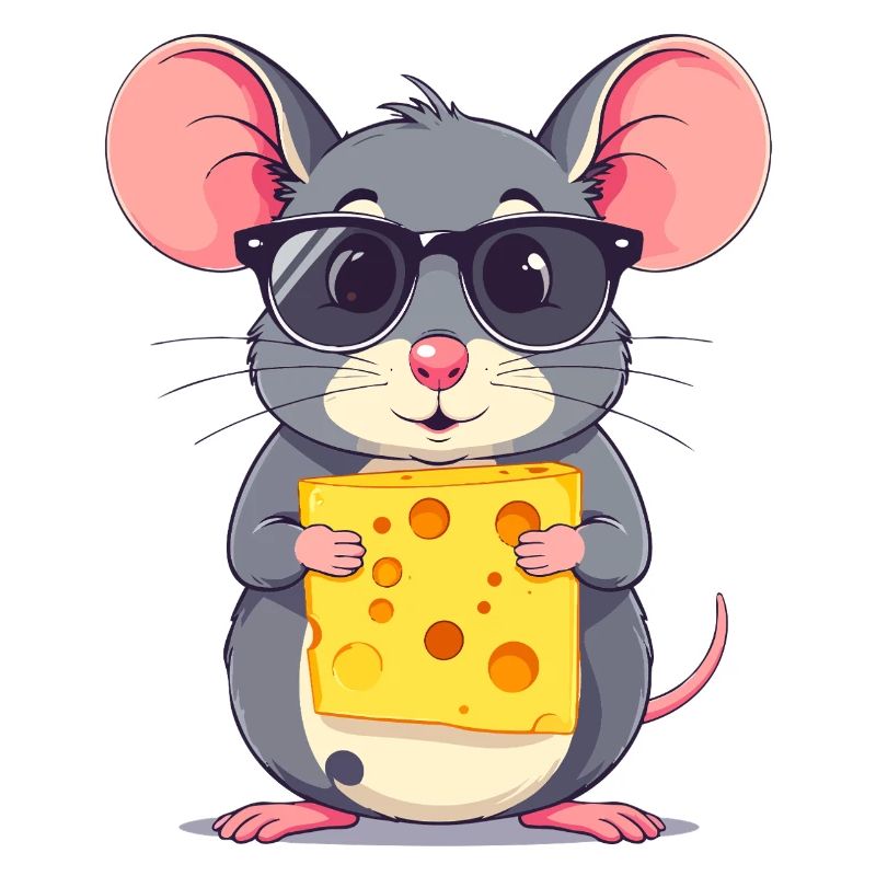 Cool Cheese Mouse with Sunglasses