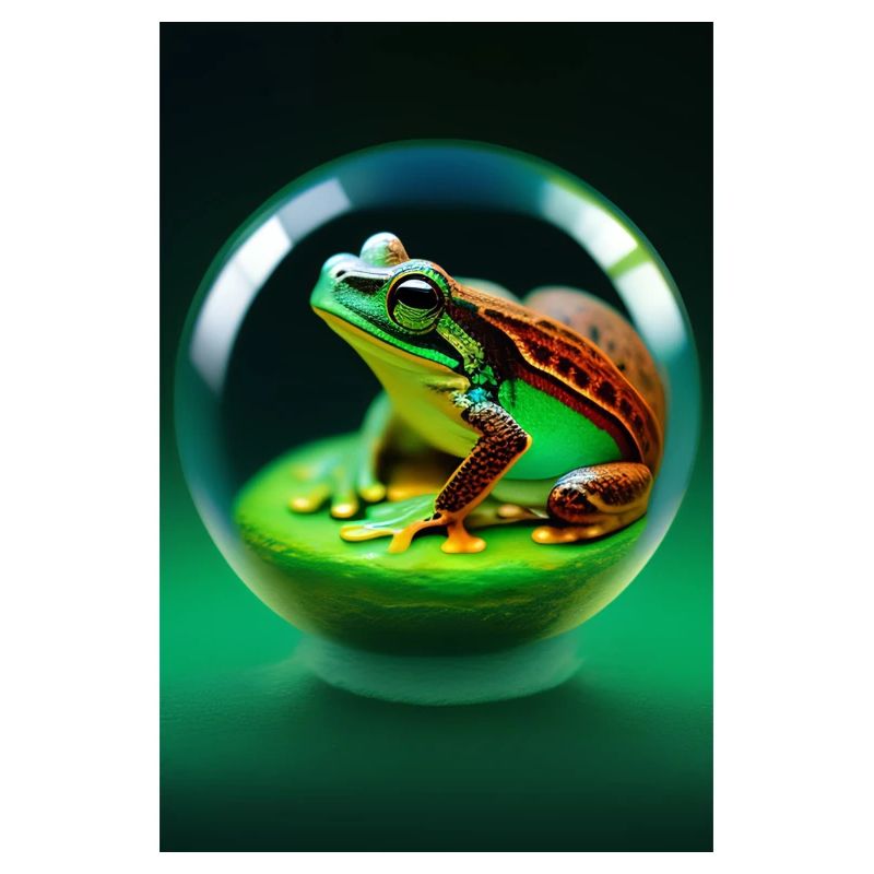 Frosch in einer Kugel