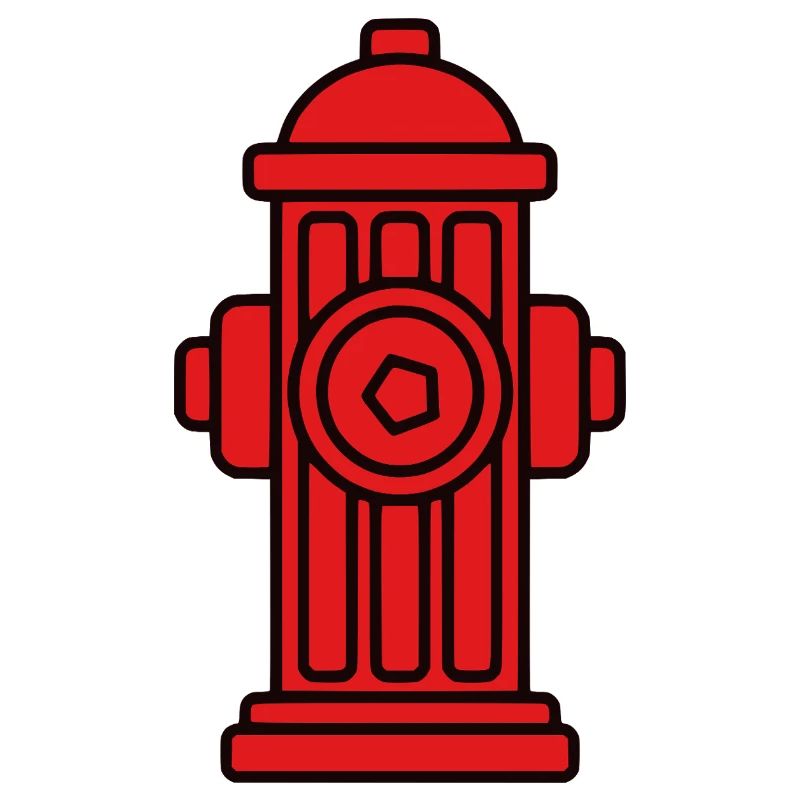 Classic Bold Red Fire Hydrant