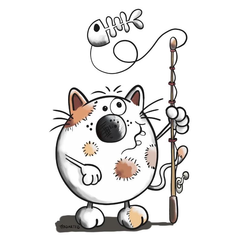 Mignon Chat et poisson