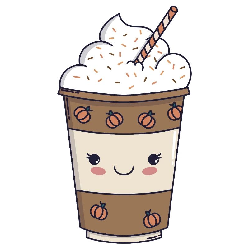 Pumpkin Spice Latte – Kawaii Fall 🍂☕