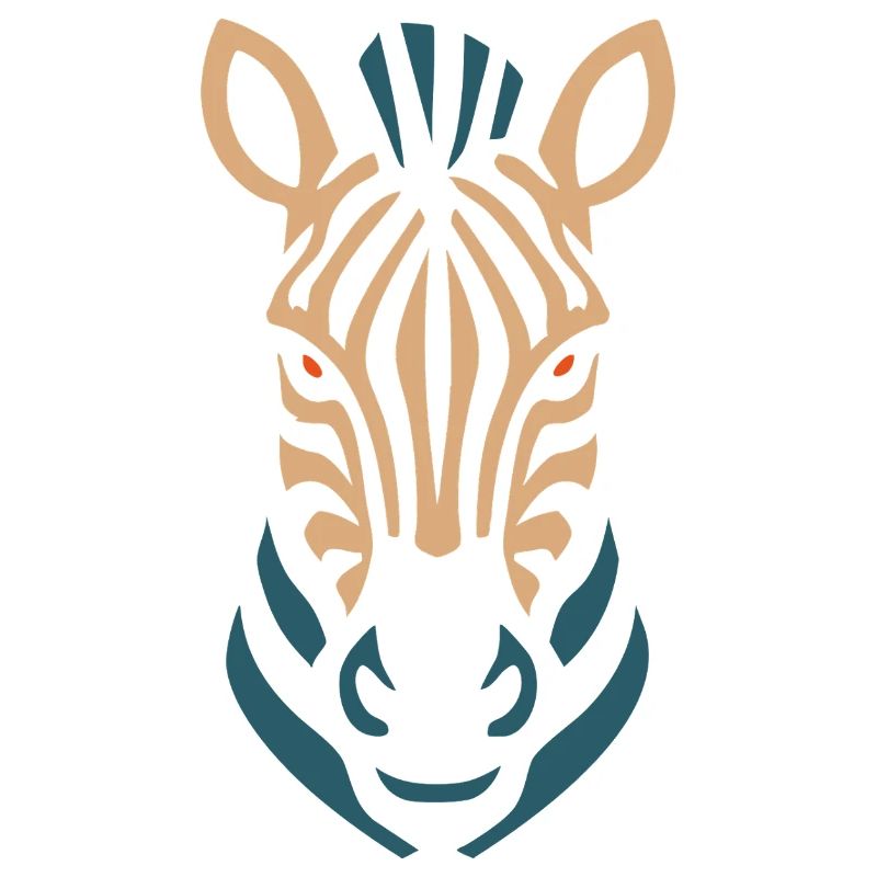 Lignes néon Zebra Head