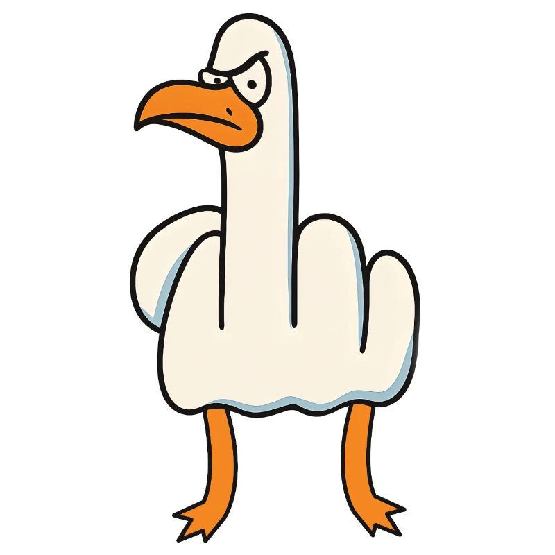 Middle Finger Goose Sarcasm