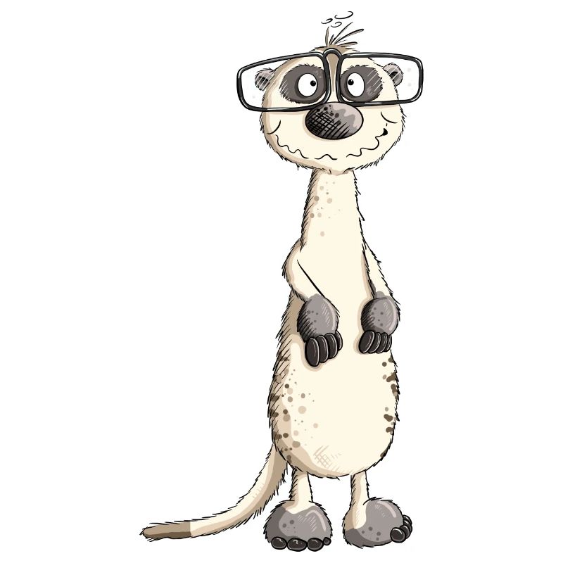 Funny Nerd Man Meerkat I Nerd
