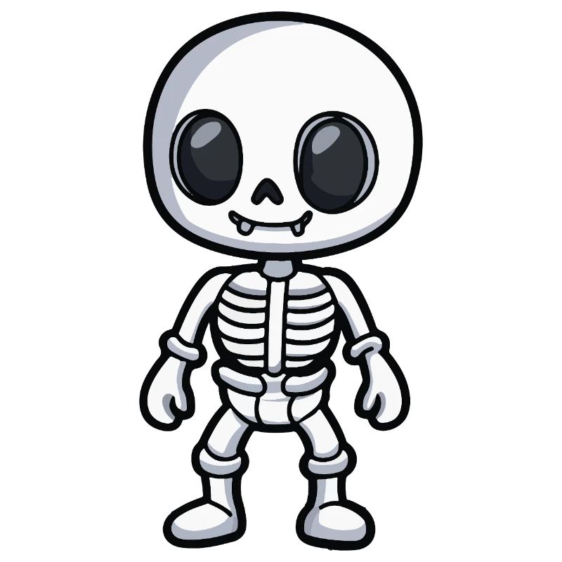Skelett Halloween Comic