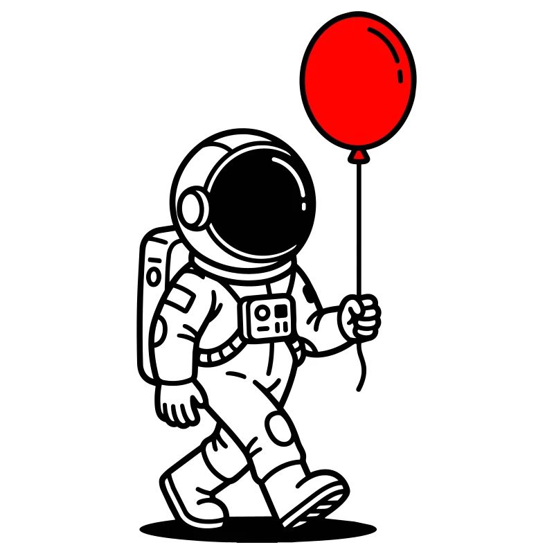 Astronaut mit Ballon