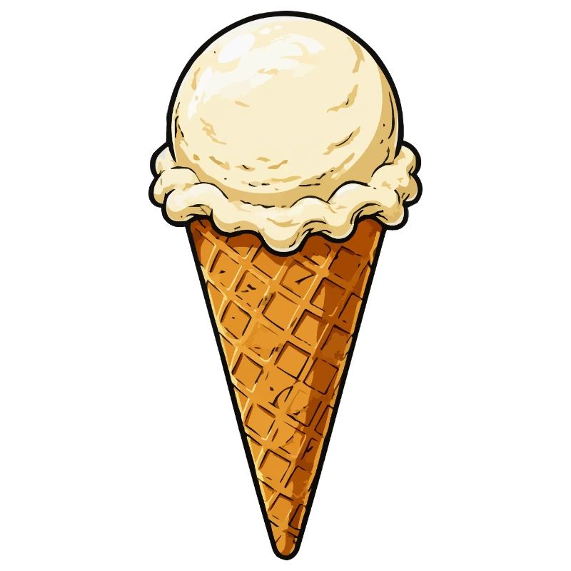 Vanille Eis Kugel