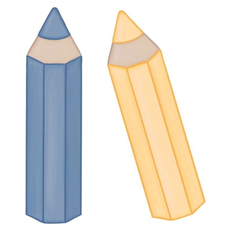 Illustration Duo de crayons de couleur Crayons de couleur