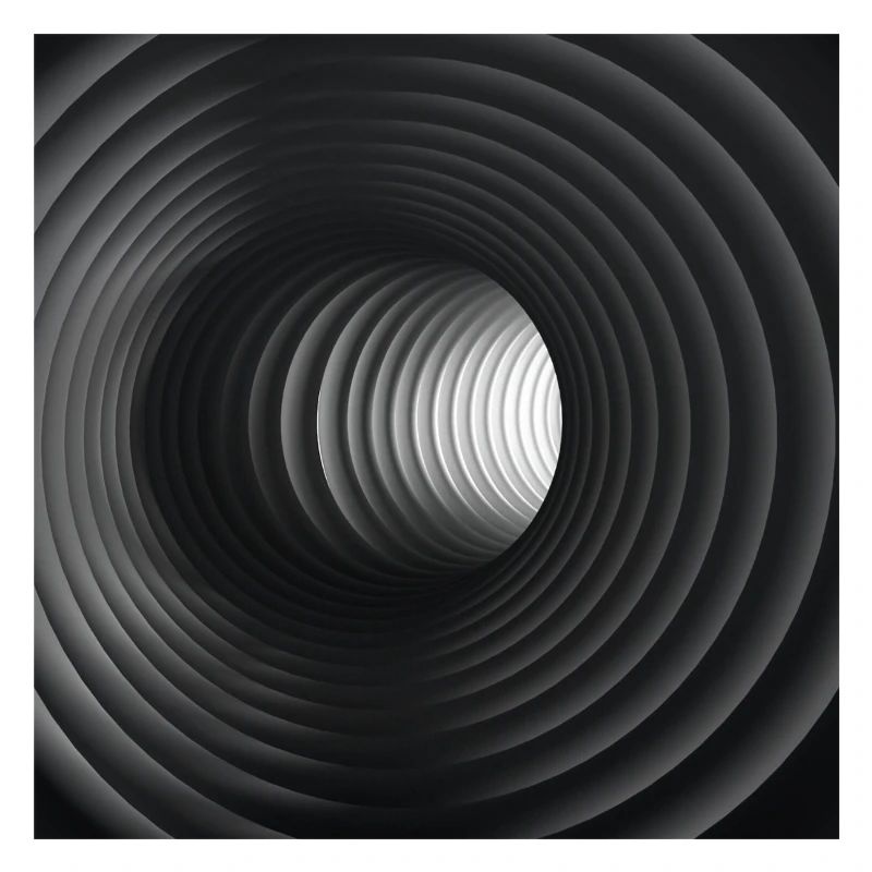 Black and white concentric tunnels