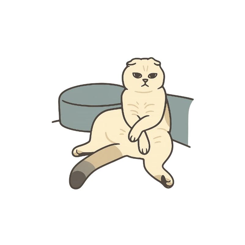 Scottish fold kitten assessing eyesight