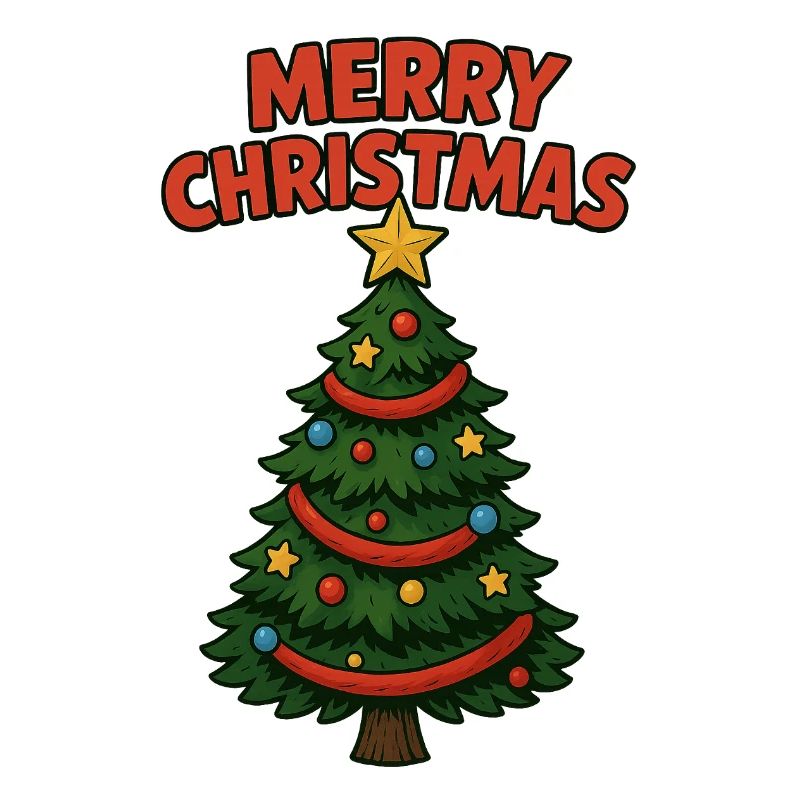 Merry Christmas Comic Tree