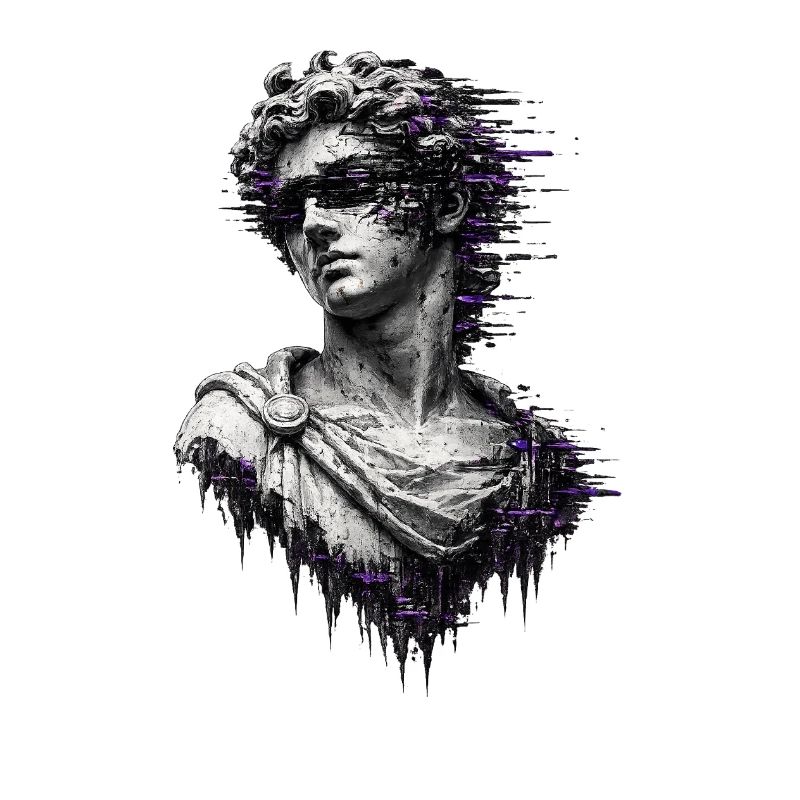 Purple Glitch Classic Statue