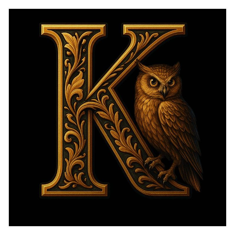 K – Magisches Ornament mit Eule