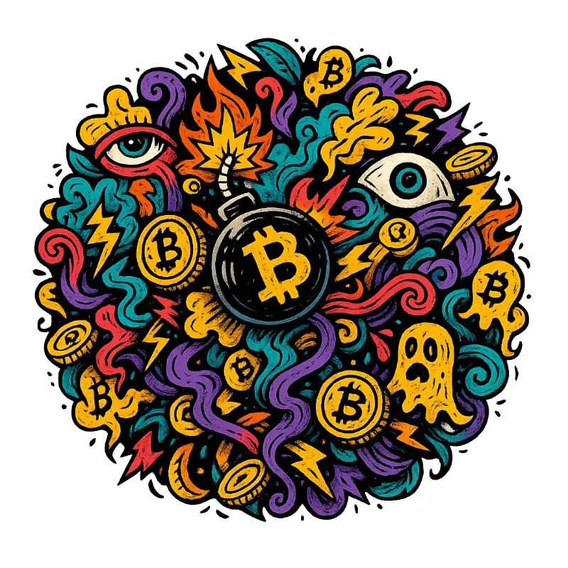Vulkanischer Bitcoin Chaos Design