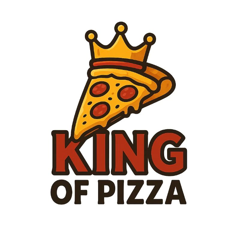 König der Pizza mit Krone