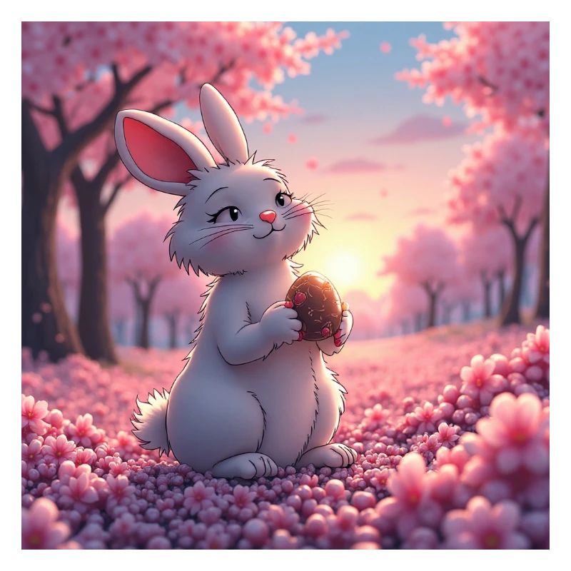 dessin manga d'un mignon lapin