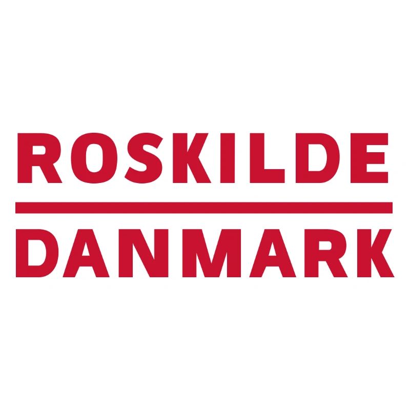 Roskilde Denmark in red typography