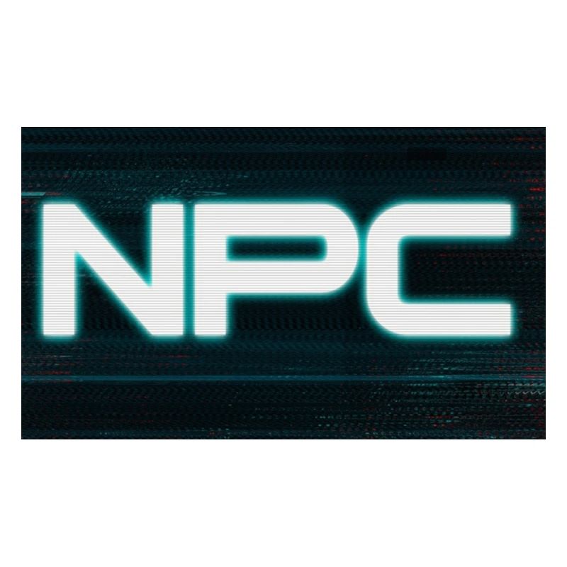 Neon NPC Glitch Stil