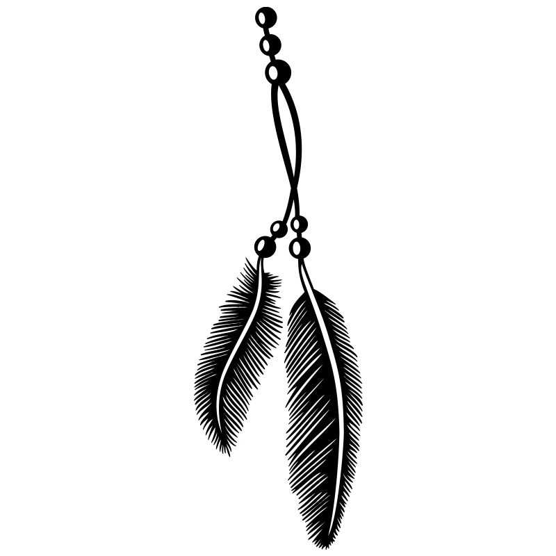 Federn an Kette, feathers, Native American