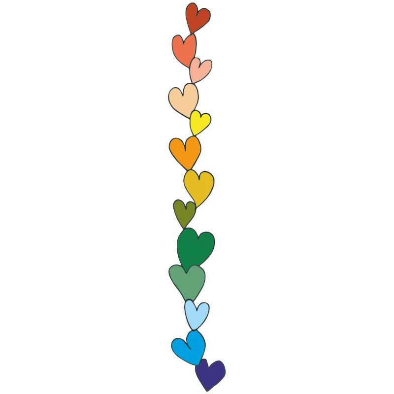 herzenkette bunt