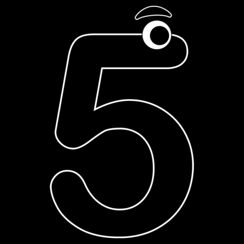 Number Five 5 Kids Birthday Learn Math