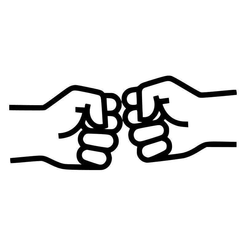 Fist Bump Faustgruß Beste Freunde Vektor