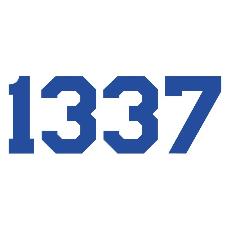 1337 – Blue Text Design