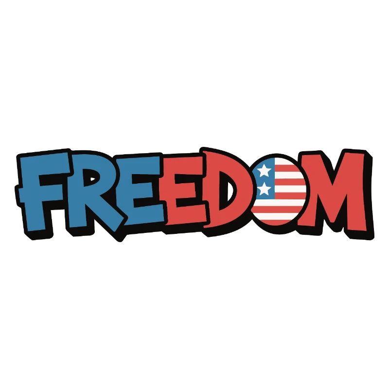 Freedom Typography Statement Design