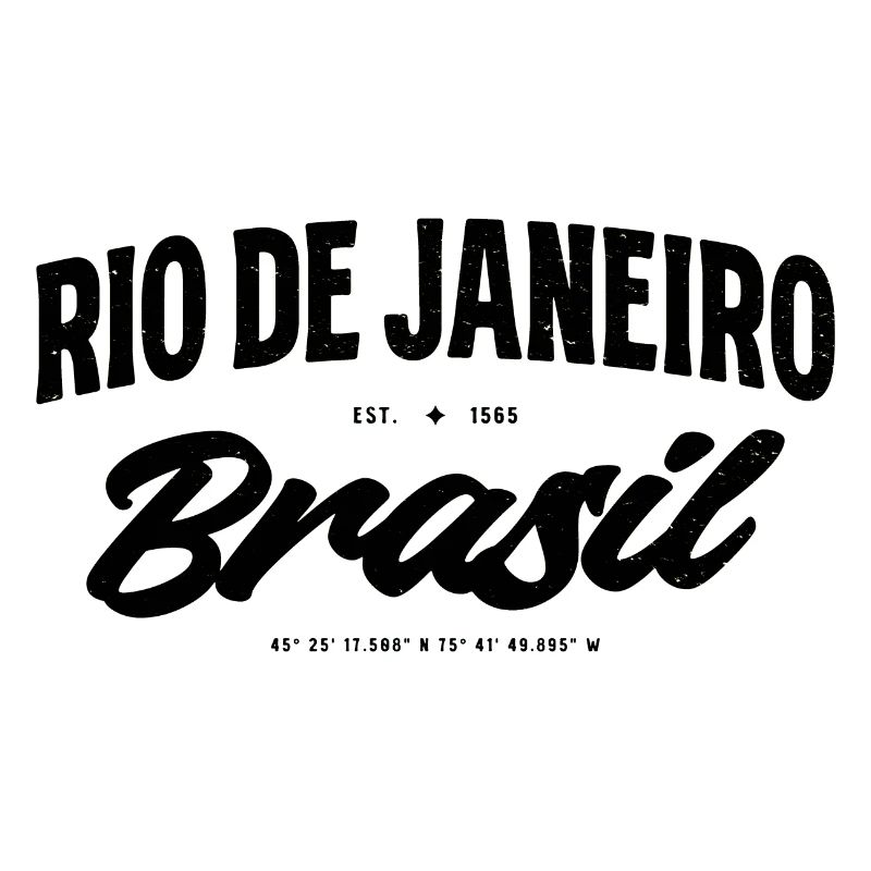 Rio de Janeiro Brazil Script Banner